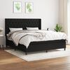 vidaXL Sommier &agrave; lattes de lit avec matelas Noir 160x200 cm Tissu