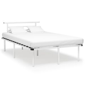 vidaXL Cadre de lit sans matelas blanc m&eacute;tal 120x200 cm