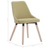 vidaXL Chaises &agrave; manger lot de 6 vert tissu