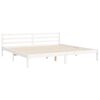 vidaXL Cadre de lit sans matelas blanc 200x200 cm bois massif