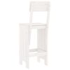 vidaXL Tabourets de bar lot de 2 blanc 40x48,5x115,5cm bois massif pin