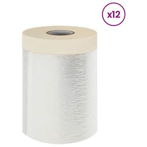 vidaXL Drap d'aspiration avec ruban adh&eacute;sif 12 pc Transparent HDPE