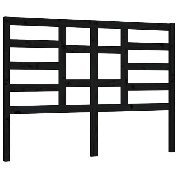 vidaXL Tête de lit Noir 156x4x104 cm Bois massif de pin