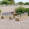 vidaXL Ensemble de canap&eacute; de jardin 11 pcs Beige et Gris clair
