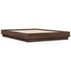 vidaXL Cadre de lit sans matelas ch&ecirc;ne marron 135x190 cm