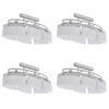 vidaXL Plafonnier avec abat-jours en verre ellipso&iuml;de 4 pcs E14