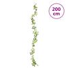 vidaXL Guirlandes de fleurs 6 pcs blanc 200 cm