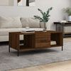 vidaXL Table basse ch&ecirc;ne marron 102x50x40 cm bois d'ing&eacute;nierie