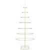vidaXL Arbre de Noël en métal Doré 210 cm Acier peint par poudre