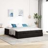VidaXL Cadre de lit ottoman avec matelas noir 180x200cm tissu