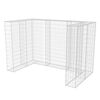 vidaXL Cadre &agrave; gabion de poubelle double Acier 180 x 100 x 120 cm