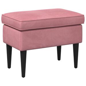 vidaXL Pouf Rose 55 x 35 x 41 cm Velours