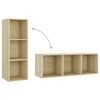 vidaXL Ensemble de meubles TV 5 pcs Ch&ecirc;ne sonoma Bois d'ing&eacute;nierie