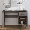 vidaXL Bureau HAMAR Gris clair 113x50x75 cm Bois massif de pin