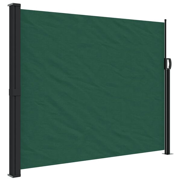 vidaXL Auvent lat&eacute;ral r&eacute;tractable vert fonc&eacute; 160x500 cm