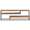 vidaXL Meuble TV 130x30x45 cm Bois d'acacia massif