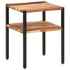 vidaXL Table d&rsquo;appoint 35x35x45 cm bois massif d'acacia et fer