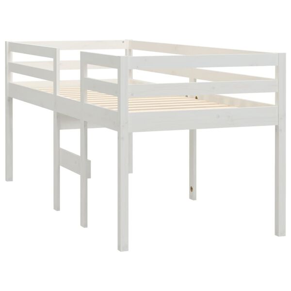 vidaXL Lit haut sans matelas blanc 80x200 cm bois de pin massif