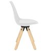 vidaXL Chaises pivotantes &agrave; manger lot de 4 blanc PP