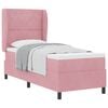 vidaXL Lit &agrave; ressorts avec matelas Rose 200 x 80 cm Velours