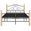vidaXL Cadre de lit sans matelas noir métal 120x200 cm