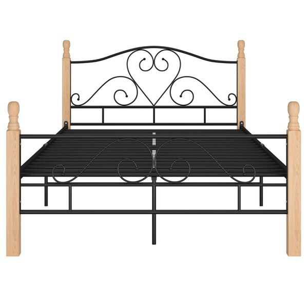 vidaXL Cadre de lit sans matelas noir métal 120x200 cm