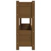 vidaXL Jardinière Marron miel 112x25x66 cm Bois massif de pin