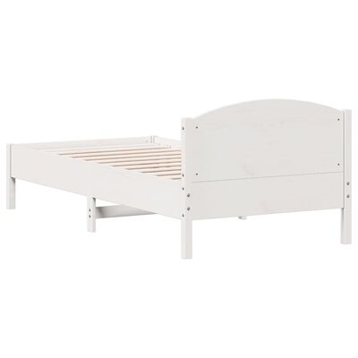 vidaXL Cadre de lit sans matelas blanc 90x200 cm bois de pin massif