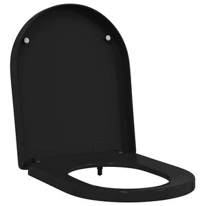 vidaXL Si&egrave;ge de toilette Noir 48 x 36,5 x 4,5 cm Polypropyl&egrave;ne