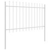 vidaXL Cl&ocirc;ture de jardin 2 pcs Blanc 3,4 x 1 m Acier rev&ecirc;tu de poudre