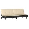 vidaXL Canap&eacute;-lit cr&egrave;me tissu