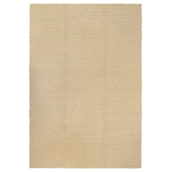 vidaXL Tapis rectangulaire Naturel 180x250 cm Coton