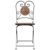 vidaXL Chaises de bistrot pliables lot de 2 terre cuite c&eacute;ramique