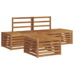 vidaXL Ensemble de canap&eacute;s d'ext&eacute;rieur Naturel 59 x 59 x 37 cm