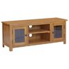 vidaXL Meuble TV 110x35x44 cm Bois de ch&ecirc;ne massif