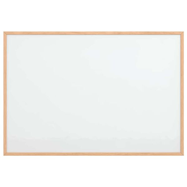 vidaXL Tableau blanc magn&eacute;tique avec cadre en pin massif 80 x 55 cm