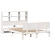 vidaXL Lit biblioth&egrave;que sans matelas blanc 120x200 cm bois pin massif