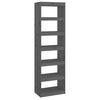 vidaXL Biblioth&egrave;que/S&eacute;parateur de pi&egrave;ce Gris 60x30x199,5 cm Pin massif