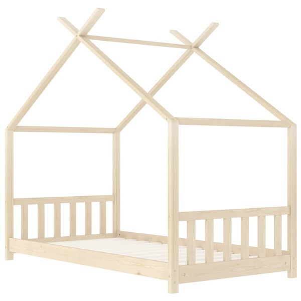 vidaXL Cadre de lit d'enfant Bois de pin massif 70x140 cm