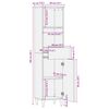 vidaXL Cabinet de salle de bain Multicolore 38 x 33,5 x 160 cm