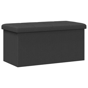 vidaXL Banc de rangement pliable Gris fonc&eacute; Lin