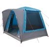 vidaXL Tente de camping Cabane Bleu 420 x 420 x 227 cm Polyester