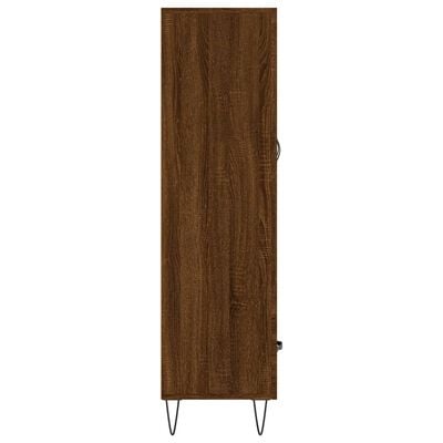 vidaXL Buffet haut chêne marron 69,5x31x115 cm bois d'ingénierie