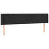 vidaXL T&ecirc;te de lit avec oreilles Noir 163x16x78/88 cm Velours