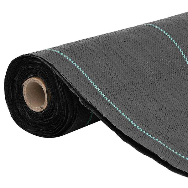 vidaXL Membrane anti-mauvaises herbes noire 1,5 x 100 m PP