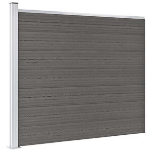 vidaXL Panneau de cl&ocirc;ture WPC 175x146 cm Gris