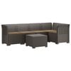 vidaXL Canap&eacute; de Jardin 5 Places avec Coussins Aspect Rotin PP