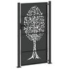 vidaXL Porte de Jardin Noir 100 x 175 cm Acier peint par poudre