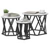 vidaXL Table d'appoint empilable 3 pcs Gris Sonoma