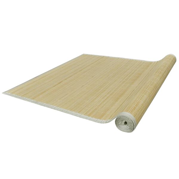 vidaXL Tapis en bambou naturel à latte rectangulaire 80 x 200 cm